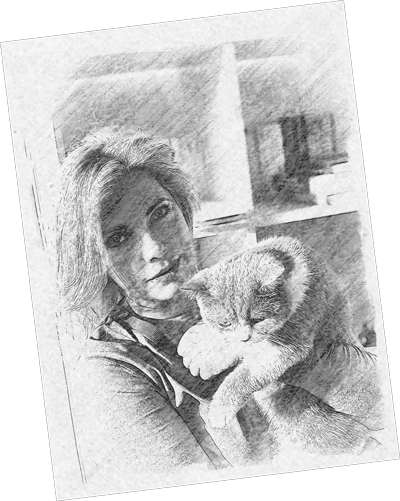 Anastassia Lauterbach mit Katze